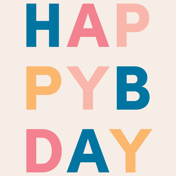 Happy Birthday Letters Greeting Card View 2

