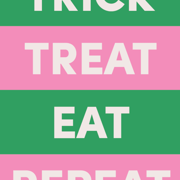 Trick Treat Eat Repeat Greeting Card View 2
