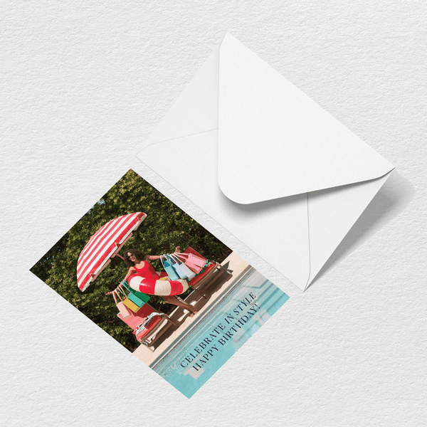 Happy Birthday Umbrella Greeting Card View 1
