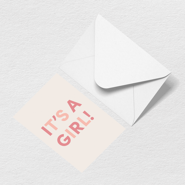 It's A Girl Greeting Card View 1
