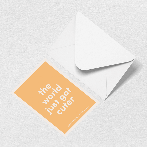 World Just Got Cuter Greeting Card View 1
